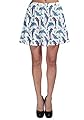 CowCow Blue Watercolor Pattern with Dolphins Skater Skirt