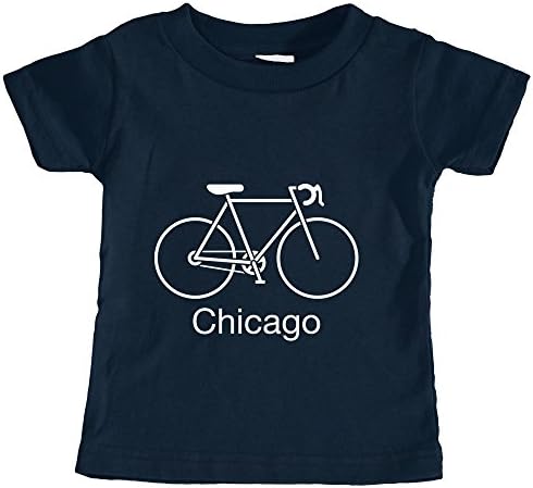 Chicago, Illinois Bicycle - Unisex Infant T-Shirt (24MOS, Navy Blue)