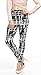 LMB Lush Moda Extra Soft Leggings with Designs- Variety of Prints - 720F Black White Stripes B5