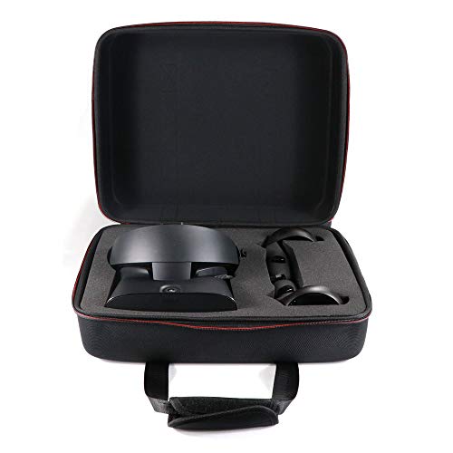 Portable Hard Carrying case for Oculus Rift S PC-Powered VR Gaming Headset Protective Storage Box with Accessories (Black)