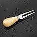 binboll Cheese cutlery, 4 Pieces Cheese Knives Set Steel Stainless Cheese Slicer Cheese Cutter with Wood Handle