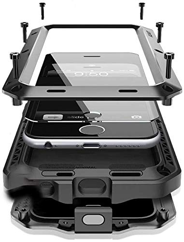 Photo 1 of Marrkey for iPhone 11 Pro Max Case,Full Body Protective Heavy Duty Shockproof Tough Armour Aluminum Alloy Metal Case with Silicone Built-in Screen Protector for iPhone 11 Pro Max 6.5 Inch - Black