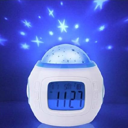 Amazon Com Diamondgift Alarm Clock Calendar Music Star Sky