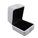 NUOLUX Ring Boxes Small Square Velvet Ring Box Jewelry Storage for Wedding (Grey)