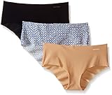 Calvin Klein Women's Invisibles Hipster Panty, Black/Light Caramel/Organic, Medium (Pack of 3)