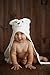 Bimboly Extra Soft Baby Bamboo & Cotton Hooded Towel + Bonus Bath Set | Antibacterial and Hypoallergenic | Keeps Baby Dry and Warm | Sized for Infant and Toddler | Baby shower Gift | White