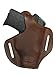 New Barsony Black Leather Pancake Holster for 380 Ultra Compact 9mm 40 45