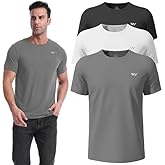 3 or 5 Pack Workout Shirts for Men Quick Dry Running T-Shirt Short Sleeves Moisture Wicking Crew Neck Tee Athletic Casual Top