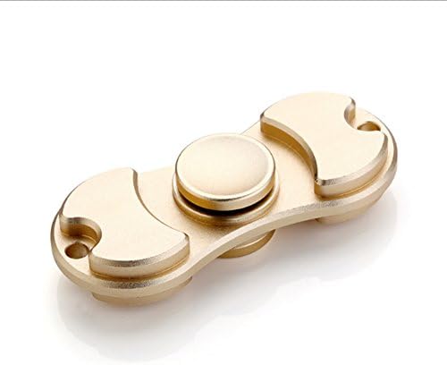 Fidget Spinner Toy Stress Reducer ,Hand Tri-Spinner Fidget Aluminium Focus Toy Torqbar For Kids Adults Autism ADHD (Gold)
