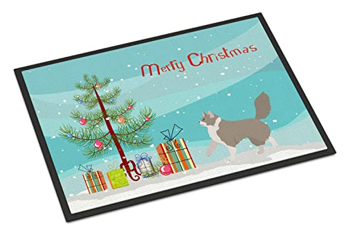 Caroline's Treasures CK4561MAT Asian Semi Longhaired Cat Merry Christmas Doorma…
