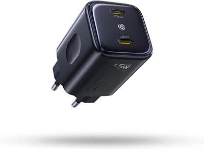 PicoGo II Caricatore USB C 45W, Alimentatore USB C a 2 Porte PD 3.0 PPS Ricarica Rapida Compatibile con iPhone 17/17 Pro Max/16-12, Galaxy S25 Ultra, Pixel, iPad Pro/Air, Steam Deck