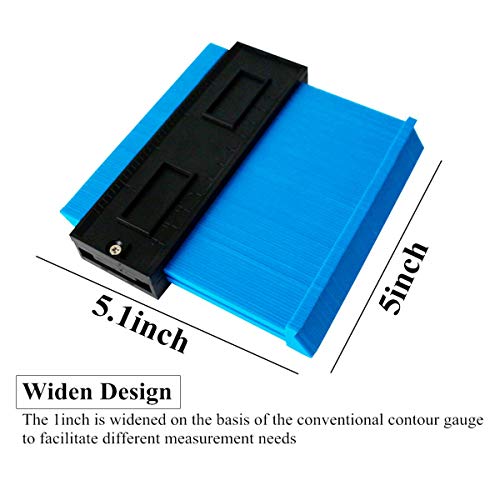 Widen Contour Gauge Duplicator,2 Pieces 5 Inch Outline Gauge for Precise Measurement Tiling Laminate and Wood Marking Tools