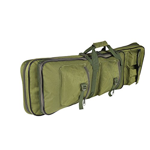 Luvodi Tactical Rifle Soft Case Padded with Backpack Straps 3 Pouch, 2 Zipper Pocket, 1 Short Gun Pistol Storage Holder 48 inch Military Survival Trekking Hiking Fishing Rod Bag - Thumbnail 7