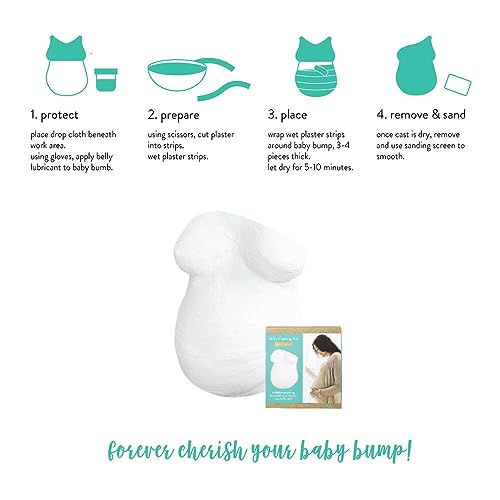 Kate & Milo Belly Casting Kit, Pregnancy Keepsake Making Kit, Easy To