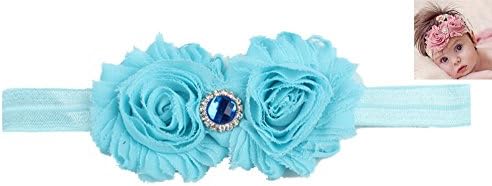 Baby Headband Turban Knotted Hairbands for Baby Girl's Headbands Elastic Baby Headbands Two Flowers
