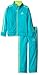 adidas Toddler Girls' Tricot Zip Jacket and Pant Set, Teal, 2T