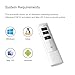 Doosl Wireless Presenter, 2.4GHz Rechargeable Powerpoint Remote Control PPT Clicker Presentation Pointer Pen - Remote Control Range: Up to 100m, White