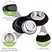 Kulmeo Dog Bowl Cat Food Bowls Stainless Steel Dog Food and Water Bowls with Non Skid Silicone Mat Spill Proof Puppy Bowl Medium Pets Cats Dogs 28oz Black…