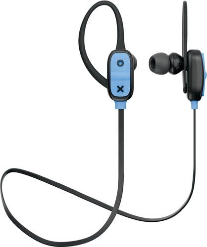 Bluetooth Wireless Earbuds Secure Ear-hook, 7 Hour Playtime, 30 Foot Range, Hands-Free Calling, Sweat Resistant JAM Live Large Earphones Blue