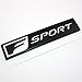 Matte Black F-Sport Logo ABS Badge Trunk Emblem OEM Long Size (Trunk)