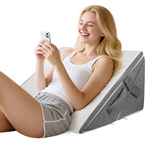 Aofesel 3pcs Bed Wedge Pillow, Antireflux Pillow Adults, Adjustable Triangular Pillow, Ergonomic Reflux Pillows for Sleep Apnea, Acid Reflux, Leg Elevation