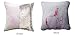 Meaning4 Sequins Unicorn Mermaid Throw Pillow Cover Christmas Cushion Case Kids Gift DIY Reversible Double Color Iridescent and Silver 16x16inches 40x40CM
