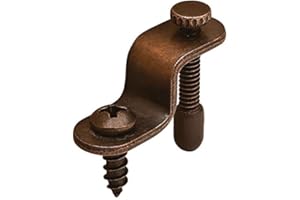 HOEAEA Hardware Bronzed Adjustable Glass Retainer Clip for Multiple Thicknesses (15)