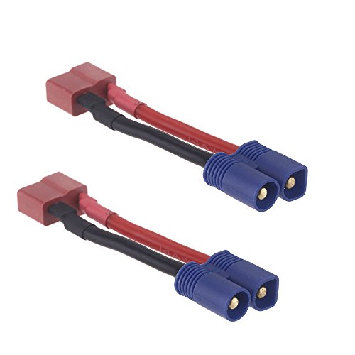Andoer Male T-Plug Deans to Female EC3 Connector Adapter 2pcs