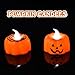 18PCs Halloween party favors 3D Pumpkin Flameless Candle Battery Operated LED Candle for Halloween Decorations,Themed Party Supplies,1.9