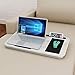 HOME BI Lap Desk for Laptop with Built-in Mouse Pad and Cellphone Tablet Holder,Fits up to 15″ Laptop,Whitethumb 1