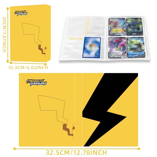 Álbum de Recortes, Álbum para Cartas de 4 Bolsillos, 30 Páginas Pueden Contener 240 Tarjetas, para Tarjetas de Tamaño Estándar
