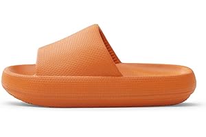 DUBUTO Kids Cloud Slides, Pillow Slides Sandals Slippers for Girls Boys, Shower Bathroom Non-Slip Open Toe Quick Drying Soft Comfy Thick Sole Cushion Platform Shoes