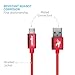 Sentey Micro USB Cable 1 Meter 3ft Braided (Red) High Speed Micro USB Cable USB 2.0 Tangle-Free Charging/sync Cable a Male to Micro USB Ls-6723