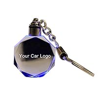 Quietcloud Keychain for Car&Bag Key,LED Cut Glass Keychain Car Logo Keyring Key Holder for Audi VW Benz Ford BMW for b-mw