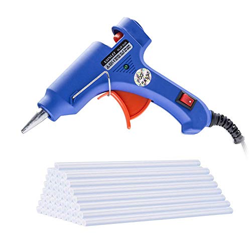 20W Professional Hot Glue Gun High Temp Handy Heater Melting Glue Gun Set with 20 Glue Sticks Graft Repair Tool Power Tool