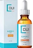 Super Vitamin C Serum - Best Collagen Anti Aging Skin Care for Face and Eyes - EGF + Marine Kelp + Hyaluronic Acid
