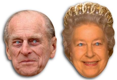 Queen Elizabeth + Prince Phillip Face Mask Set (EXTRA VALUE PARTY PACK)