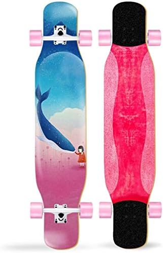 Lefuyan スケートボードフリースタイルロングボード 46インチスルーデッキ オンライン限定商品 完全なメープルクルーザーフリースタイル 湾曲した凹面 Color Is