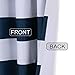 Turquoize Striped Curtain Room Darkening Grommet Unlined Window Curtains Navy Blue Striped Curtain Panels for Living Room/Bedroom Set of Two Panels Each 52 x 63 - Inch