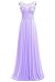 PROMLINK Women Beaded Chiffon Bridesmaid Dresses Long for Wedding Guest Gowns,Lilac 6