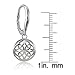 Sterling Silver High Polished Filigree Round Dangle Leverback Earrings