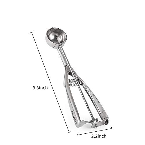 Mavondra Ice Cream Scoop Cookie Scoops Stainless Steel Trigger Release Scooper Fruit Tablespoon