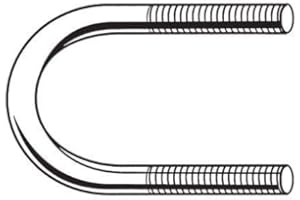 FABORY 1/4"-20 x 1" Pipe Size Black Oxide U-Bolt, 10 pk.