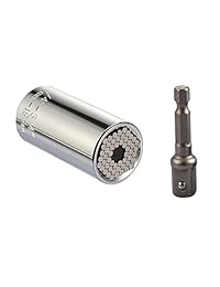 Ratchet   Juego de 2 llaves métricas universales de 0.276 in a 0.748 in, juego de herramientas de reparación de plata