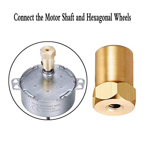 2Pack Synchronous Synchron MotorTurntable Motor Electric Motor for Cup Turner,Cuptisserie,Tumbler Cup Rotator with 7mm Flexible Coupling Connector,50/60Hz AC100~127V 4W CCW/CW (5-6RPM) - Thumbnail 4