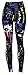 VIV Collection Plus Size Print Fashion Leggings, Artistic Splash