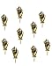 9 Decorative Hand Push Pins, Antique Gold