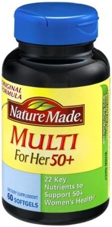 Nature Made Multi For Her 50+ Dietary Softgels Original Formula - 60 ct (pack of 2)
