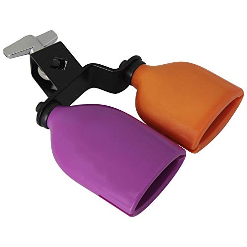 XuBa Double Sambago Bell Percussion Jam Block Latin Music Cowbell High Low Sound Wooden Fish Knocker Drum Accessories