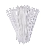 eBoot 100 Pack 10 Inch Self-locking Zip Ties Nylon Cable Ties, White